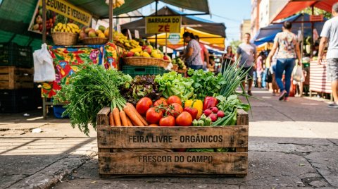 Cesta da Estação: Seleção de Legumes e Verduras da Semana (Tamanho Médio)